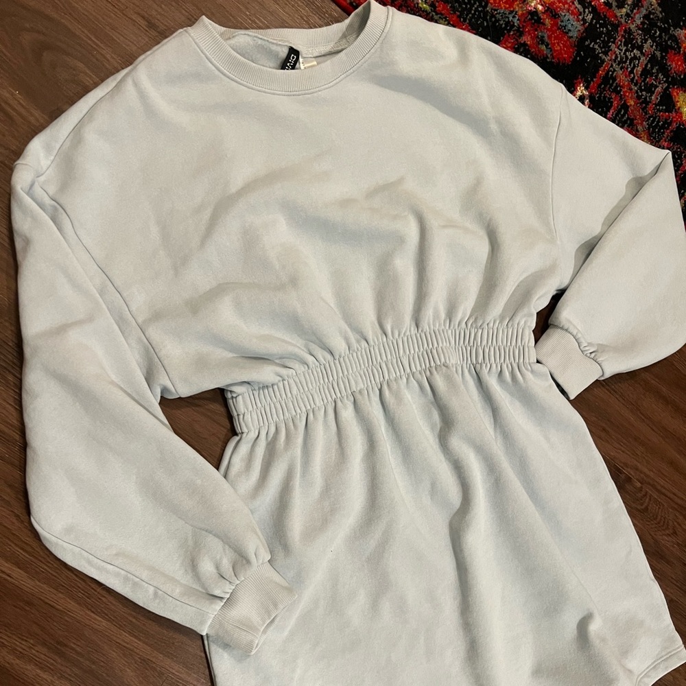 NWOT Baby Blue Sweatshirt Dress